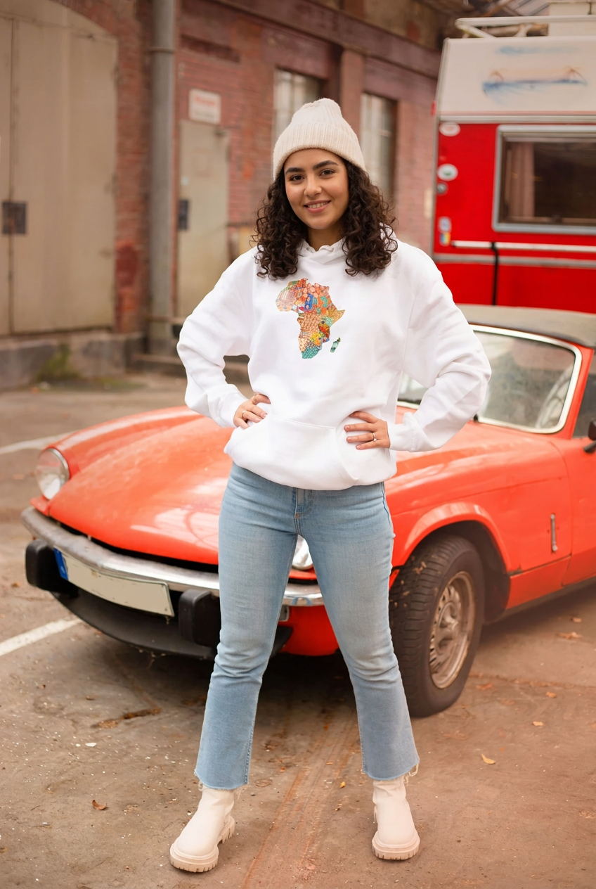 Afrika-Hoodie an einem anderen marokkanischen Model