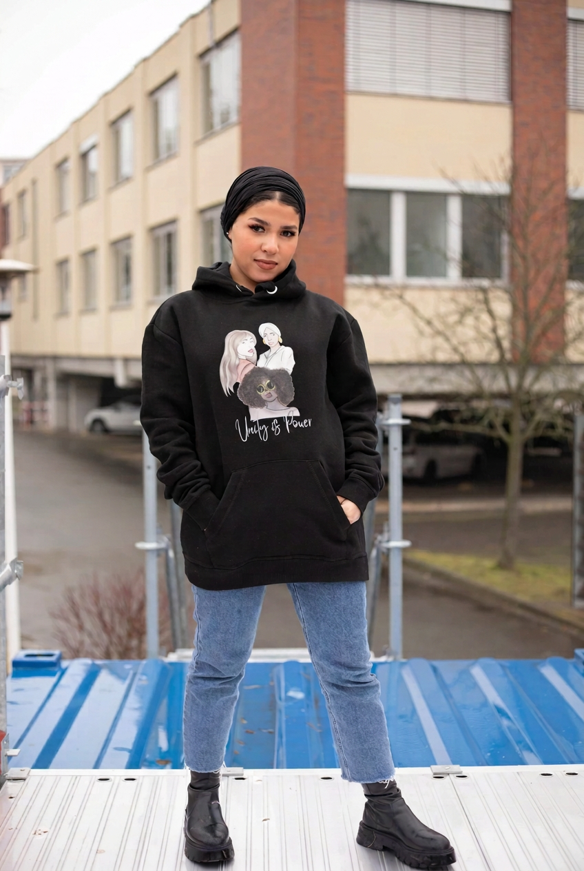 Hoodie mit kontrastreicherem Aufdruck